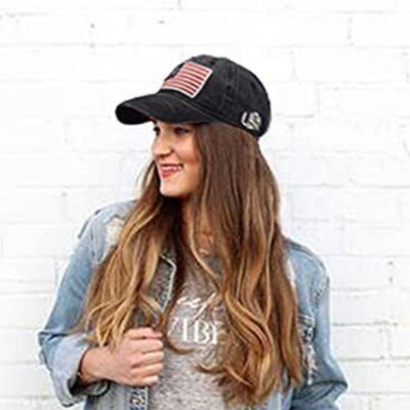 Vintage Wash USA American Flag Embroidered Adjustable Dad Hat, Unisex OS - Picture 2 of 10